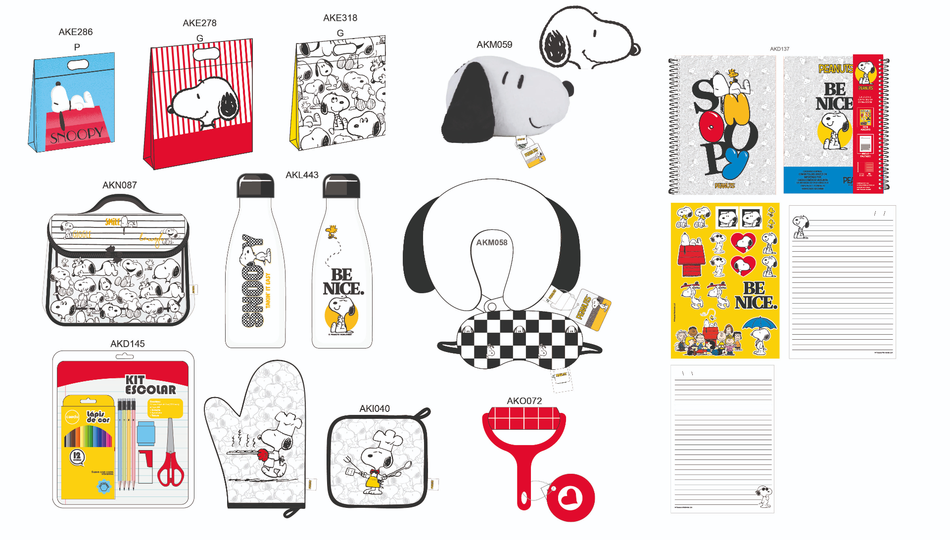Snoopy — prancha de estampas